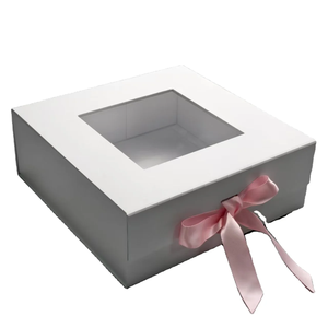 Boîtes en papier rigides de luxe personnalisées pour cadeaux de mariage, avec finition brillante, doublure en éponge, fermeture magnétique, gaufrage et cadre photo - Product Image 2