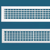 Grille d'aération réglable à double déflection en ABS 900x150mm pour plafond de système CVC (hôtels, bureaux, magasins, maisons)