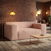 Canapé convertible en tissu éponge haute résilience JISI, fauteuil individuel moelleux au design moderne, respirant et doux pour la peau, idéal pour appartement