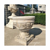 Grands Pots de fleurs en pierre, 30 cm, décor d'extérieur, usage de jardin, granit Antique, marbre, pierres, vente