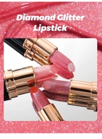 Rouge à lèvres nacré métallique avec glaçure à lèvres éblouissante longue durée Brillant à lèvres hydratant et hydratant en six couleurs vives