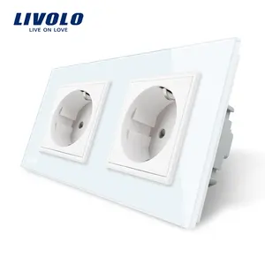 Livolo VL-C7C2EU-11 электрические вилки стандарт ЕС двойная настенная розетка