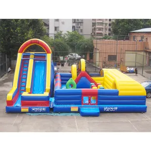 10x8m bambini grande parco giochi gonfiabile EN14960 parco giochi con scivolo per uso commerciale dalla fabbrica di gonfiabili Sino