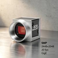 Kamera Pintar Basler AlA2440-20gm Seri AlA 5MP GigE untuk IMX264 20fps Global Shutter C-Mount
