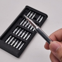 Jeu de tournevis multifonctions 24-en-1 Outils à main de réparation d'ordinateur de téléphone portable de précision portable