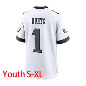 قمصان كرة القدم الأمريكية المطرزة للأطفال والشباب، رقم 26 ساكيون باركلي، رقم 1 جالين هيرتس، رقم 33 كوبر دي جان، رقم 62 جيسون كيلسي - Product Image 2