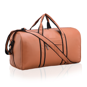 Portez avec confiance vos essentiels : ce sac de sport en cuir véritable à 100 %, conçu en polyester pour une stabilité et un confort optimaux en voyage. - Product Image 1