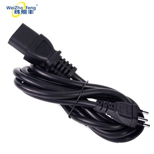 Chất lượng cao 3 pin cắm AC dây nguồn Brazil Đen đồng dây dẫn PVC cáp cách nhiệt mở rộng cắm - Product Image 2