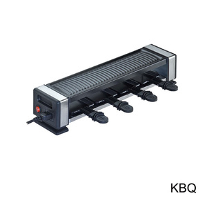 Barbecue <span class=keywords><strong>Raclette</strong></span> Électrique Intérieur Sans Fumée à Plaque Antiadhésive Certifié CE CB GS Deux en Un pour Utilisation Domestique Plaque de Cuisson BBQ - Product Image 5