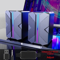 Speaker Komputer Berkabel Bercahaya Warna-warni Kualitas Suara Tinggi Speaker Gaming E-sports Desktop