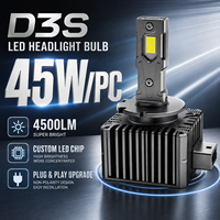 Ampoule de phare LED SFIDA D3S 12V, nouvelle, 45W, 4500LM, puce 4575, aluminium aéronautique, Plug & Play, refroidissement par ventilateur, IP67