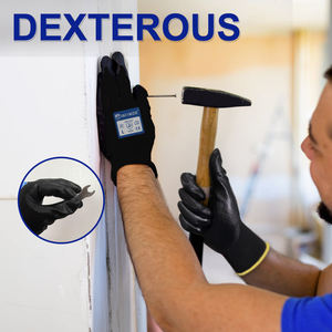 قفازات XINGYU <span class=keywords><strong>SAFETY</strong></span> EN388 4131 CE مصنوعة من البوليستر المطلي بالنتريل 13G، قفازات حماية مطاطية للحدائق، قفازات عمل واقية من النتريل - Product Image 3