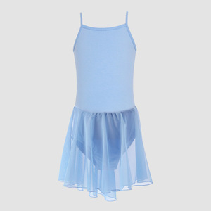 Abito da ballo senza schienale con cinturini, body da <span class=keywords><strong>ballerina</strong></span> rosa con gonna, <span class=keywords><strong>tutù</strong></span> da danza, costume da palcoscenico per ragazze - Product Image 5
