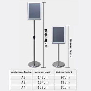 Nhôm Áp phích đứng với cơ sở vuông cho quảng cáo A3 A2 A3 - Product Image 2
