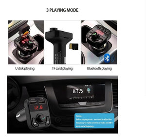 Dropshipping sản phẩm 2024 tự động đài phát thanh âm nhạc Adapter kép USB Hands miễn phí Kit Car Charger MP3 máy nghe nhạc FM Transmitter BT Loa - Product Image 5