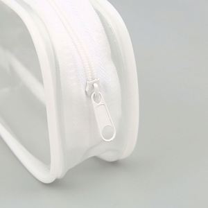 Estuche Transparente Personalizado para Lápices, de Tela Esmerilada, para Oficina o Escuela, con Diseño Personalizable y Cierre de Cremallera - Product Image 3
