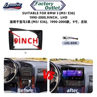Nouvelle Fourniture Directe d'Usine pour 3 (E36) 1990-1998 Cadre de Tableau de Bord Mat en ABS pour Lecteur DVD Audio de Voiture -AUDIO$WORD LHL-3833