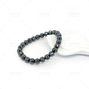 Moissanite Black Round Bead <b>Bracelet</b> 8mm 21 Beads Religious Ceremony Jewelry - Product Image 4