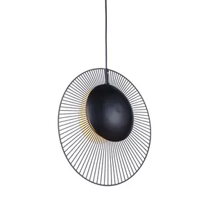 Lamp And Lamps Zhongshan Simig Lighting Newest Unique Small Black Round Metal Shade Light Vertigo Dining Bar Pendant Lamp