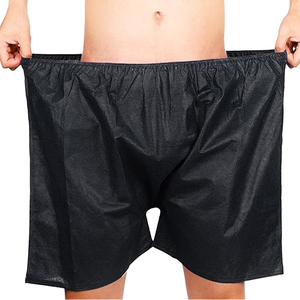 Travel-Friendly Disposable Lightweight <strong>Men's</strong> Boxer Shorts Non-Woven Spa Underwear Individually Wrapped Massage Material - Product Image 1