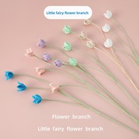 Vente en gros de petites fleurs en coton laitier faites à la main, crochetées, en forme de branche de fée, multicolores, pour la décoration de la maison, les mariages et les cadeaux