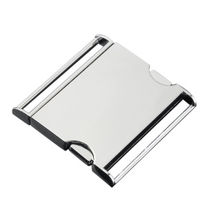 Side Release Buckle Zinc Alloy Silver Black Durable For Bags <b>Webbing</b> Hardware Accessory - Product Image 4