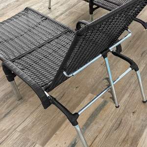 Kit MRDDECORA 2 chaises longues en <span class=keywords><strong>bambou</strong></span> inclinables Madrid (Noir) - Product Image 5