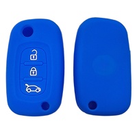 Vente en gros usine – Housse de clé en silicone souple à 3 boutons pour télécommande pliable Renault Clio, Captur, Megane, Dacia Duster, Sandero, Logan