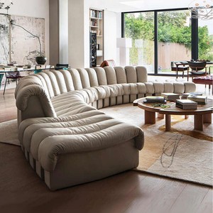 INKOONA Итальянский минималистичный диван-софа «Змея» из натуральной кожи, многофункциональный, с высокоплотным наполнителем, одноместный, для гостиной, большой диван - Product Image 2