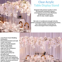 100CM Rectangulaire Pont Type Tall clair Centres De Table Grand Floral Centre De Table Stand De Mariage
