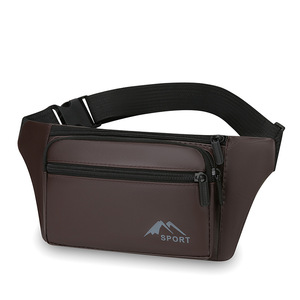 Men's Waist Bag Large Capacity Water Repellent Breathable Sport Cycling Travel Fanny Pack Black Blue Brown Solid Color - Product Image 5