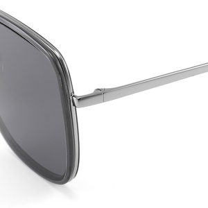 Oversized Square Sunglasses Polarized UV400 Metal Frame Gray Lenses Unisex Fashion <b>Eyewear</b> for Outdoor Daily Wear - Product Image 6