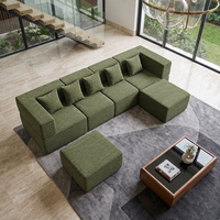 Canapé d'angle modulable en forme de L, convertible, rembourré en éponge, emballage standard, pour appartement, salon, villa