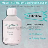 WEIAI Lab EC Meter 12.88 MS/cm 1413 US/cm Salinity Buffered Fluid 250ml TDS Meter Conductivity Standard Calibration Solution