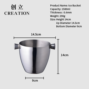 Creazione fabbrica diretta 1.3L doppia parete Champagne Beer Keg in acciaio inox Wine Cooler secchiello per il ghiaccio isolato in vendita - Product Image 4