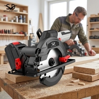 Scie circulaire sans fil 20V sans balais, batterie lithium-ion 4Ah rechargeable, pour le bricolage, coupe du bois/du plastique/des métaux mous