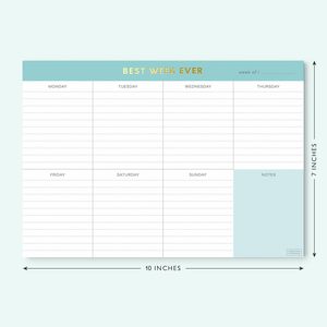 Carnet de planification hebdomadaire personnalisé avec logo imprimé sur papier d'art 25,4x17,8CM, <span class=keywords><strong>liste</strong></span> de courses, <span class=keywords><strong>liste</strong></span> de choses à faire, fournitures scolaires, planificateur d'objectifs - Product Image 5