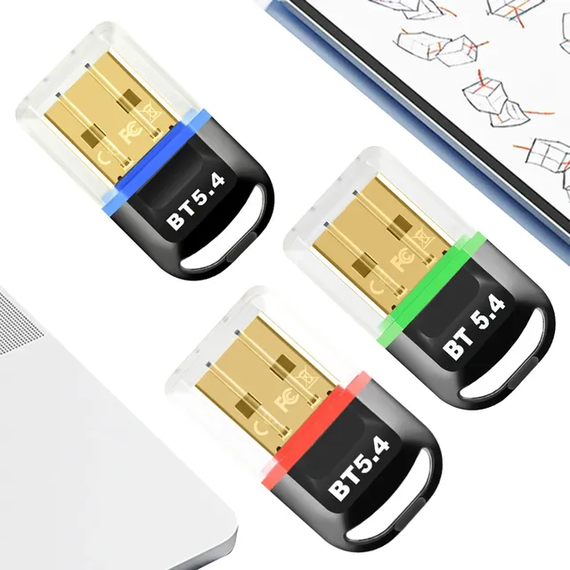 USB for Adapter 54 BT Transmitter and Receiver for PC Windows 11/10/8 Plug and Play for Wireless Speaker