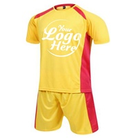 Kaos Sepak Bola Sublimasi Berkualitas Tinggi, Bernapas, 100% Polyester, dengan Logo Custom, untuk Latihan dan Olahraga