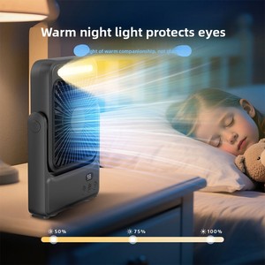 YIXIN Nouveau ventilateur de bureau portable ultra-fin de 6 pouces à aspiration magnétique, rechargeable par USB, pour <span class=keywords><strong>yacht</strong></span> et extérieur, avec fonction de minuterie et batterie externe - Product Image 4