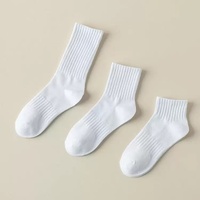Chaussettes de sport blanches simples pour jeunes et adultes, à prix d'usine, personnalisables avec votre logo et emballage