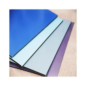 Environmental Acp panelled mirror sheet metallic bathroom wall cladding aluminum composite material