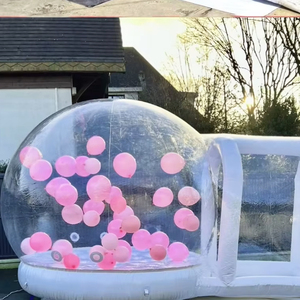 Casa Gonfiabile Portatile per Bambini da Esterno 3m 5m, Castello Bianco Trasparente, Tenda a Bolle Gonfiabile per Saltare in Vendita - Product Image 1