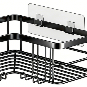 Stainless Steel Kitchen Iron Corner <strong>Shower</strong> Rack Standard Low Price Bathroom Hanging Corner <strong>Storage</strong> <strong>Shower</strong> Rack No Drilling - Product Image 3