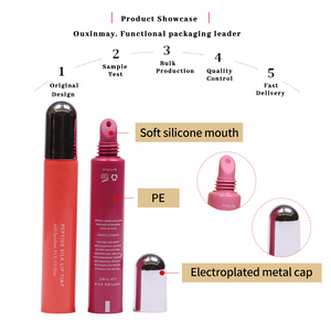 Tubo de bálsamo <span class=keywords><strong>labial</strong></span> blanco vacío con logotipo personalizado, 5ml, 10ml, 15ml, plástico blando de silicona biodegradable con tapa de rosca, cuidado de labios, <span class=keywords><strong>Chapstick</strong></span> - Product Image 1