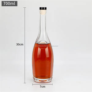 JINGNA 700ml Bouteille d'alcool en verre pour Champagne Whisky Vodka <span class=keywords><strong>Rhum</strong></span> Gin avec prix de gros avec couvercle - Product Image 6