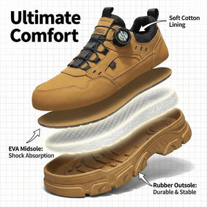 Chaussures basses pour hommes Yearning, dessus en cuir artificiel, toutes saisons. Design polyvalent, tendance, respirant, en maille légère - Product Image 3