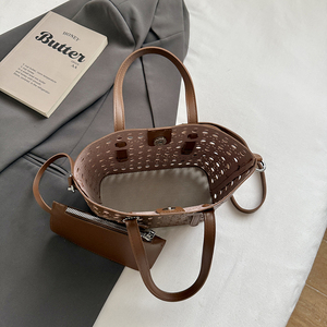 Borsa Tote Grande da Donna in Pelle PU con Tracolla Rimovibile, Borsa a Spalla Multifunzione per Estate/Inverno - Product Image 6