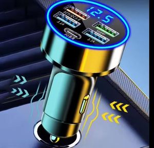 Nouveautés Chargeur de voiture rapide avec écran LED numérique Adaptateur rapide 33W 4 ports USB Type C PD Station de charge pour voiture - Product Image 2