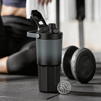 Bouteille d'eau isotherme en acier inoxydable avec logo personnalisé, shaker, gourde de sport pour gym, yoga, fitness, vente en gros